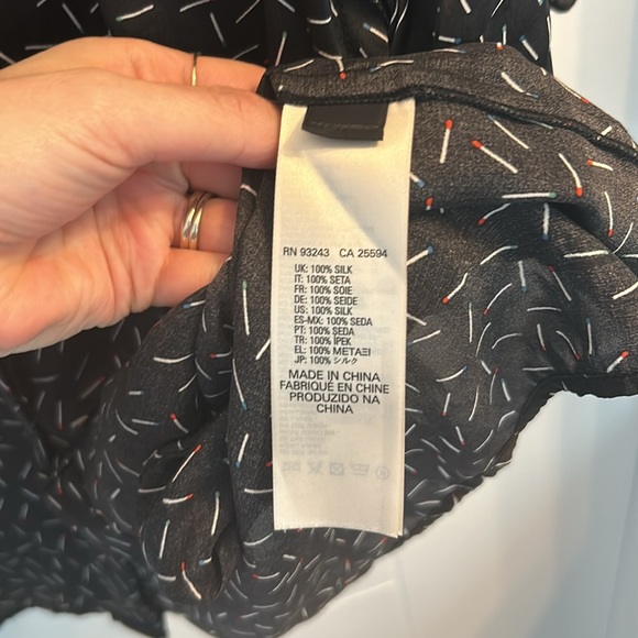 DIESEL 100% Silk Matchstick Printed Dress - Picture 6 of 10